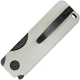 Kubey Boxer Linerlock White G10 Folding 14C28N Sheepsfoot Pocket Knife 407E