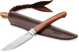 LionSTEEL AGO Natural Micarta Bohler M390 Fixed Blade Knife w/ Sheath AG1CVN