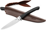 LionSTEEL AGO Black G10 Bohler M390 Fixed Blade Knife w/ Sheath AG1GBK
