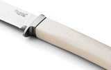 LionSTEEL AGO White Micarta Bohler M390 Fixed Blade Knife w/ Sheath AG1MW