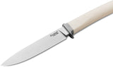 LionSTEEL AGO White Micarta Bohler M390 Fixed Blade Knife w/ Sheath AG1MW