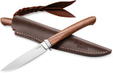 LionSTEEL AGO Santos Wood Bohler M390 Fixed Blade Knife w/ Sheath AG1ST