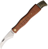 MAIN Knives Mushroom Slip Joint Brown Wood Folding Stainless Pocket Knife 7000