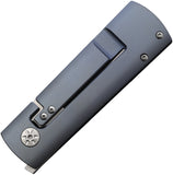 Maserin Daga Framelock Black & Blue CF Folding Elmax Pocket Knife 372B