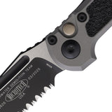 Microtech Automatic LUDT Gen III Knife Button Lock Gray Aluminum Serrated M390MK Blade 11362NC