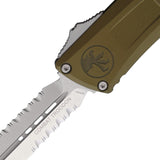 Microtech Automatic Combat Troodon Gen III OTF Knife OD Green Aluminum Serrated Dagger Blade 114211OD