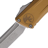 Microtech Automatic Combat Troodon Gen III OTF Knife Tan Aluminum Apocalyptic Tanto Blade 114410APTA