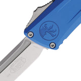 Microtech Automatic Combat Troodon Gen III OTF Knife Blue Aluminum Tanto Blade 114410BL