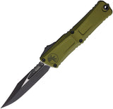 Microtech Automatic Combat Troodon Gen III OTF Knife OD Green Aluminum Two-Tone Bowie Blade 11461OD