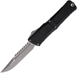 Microtech Automatic Combat Troodon Interceptor Gen III OTF Knife Black Aluminum Apocalyptic Blade 121710APS