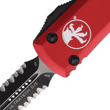 Microtech Automatic Ultratech OTF Knife Red Aluminum Serrated Double Edge Blade 1222RD