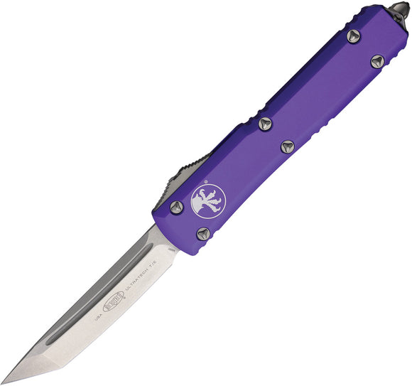 Microtech Automatic Ultratech OTF Knife Purple Aluminum Tanto Blade 12310PU