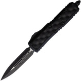 Microtech Automatic UTX-85 Daytona OTF Knife Black Aluminum & Brute Bubble Double Edge Blade 1261TBIS