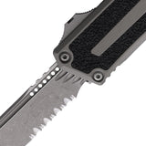 Microtech Automatic Scarab II Gen III OTF Knife Gray Aluminum & Traction Apocalyptic Blade 127911APNC