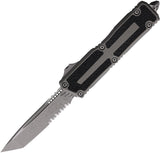 Microtech Automatic Scarab II Gen III OTF Knife Gray Aluminum & Traction Apocalyptic Blade 127911APNC