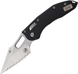 Microtech Stitch Ram-Lok Black Fluted G10 Folding M390MK Serrated Pocket Knife 15979