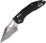 Microtech Stitch Ram-Lok Black Fluted G10 Folding Apocalyptic M390MK Serrated Pocket Knife 15998