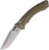 Microtech Amphibian Ram-Lok OD Green Fluted G10 Folding Stonewash M390MK Pocket Knife 16019