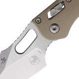 Microtech Stitch Ram-Lok Tan Fluted G10 Folding Stonewash M390MK Pocket Knife 16020