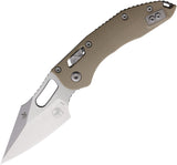Microtech Stitch Ram-Lok Tan Fluted G10 Folding Stonewash M390MK Pocket Knife 16020