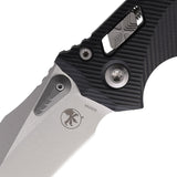 Microtech Amphibian Ram-Lok Black Fluted G10 Folding Stonewash M390MK Pocket Knife 16022