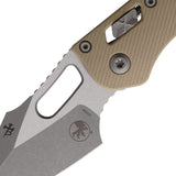 Microtech Stitch Ram-Lok Tan Fluted G10 Folding Apocalyptic M390MK Pocket Knife 16092