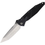 Microtech Socom Elite Linerlock Black Aluminum & Traction Folding Stonewash Tanto Knife 16110