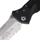 Microtech Socom Elite Linerlock Black Aluminum & Traction Folding Serrated Tanto Knife 16111