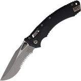 Microtech Amphibian Ram-Lok Black Fluted G10 Folding Apocalyptic M390MK Serrated Pocket Knife 16158