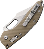 Microtech Stitch Ram-Lok Tan Fluted G10 Folding M390MK Serrated Pocket Knife 16222