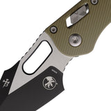 Microtech Stitch Ram-Lok OD Green Fluted G10 Folding Two-Tone M390MK Pocket Knife 16420