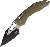 Microtech Stitch Ram-Lok OD Green Fluted G10 Folding Two-Tone M390MK Pocket Knife 16420