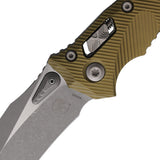 Microtech Amphibian Ram-Lok OD Green Fluted Aluminum Folding Apocalyptic M390MK Pocket Knife 16648