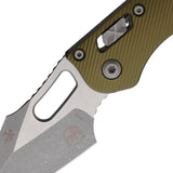 Microtech Stitch Ram-Lok OD Green Fluted Aluminum Folding Apocalyptic M390MK Pocket Knife 16666