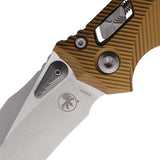 Microtech Amphibian Ram-Lok Tan Fluted Aluminum Folding M390MK Pocket Knife 16738