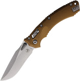 Microtech Amphibian Ram-Lok Tan Fluted Aluminum Folding M390MK Pocket Knife 16738