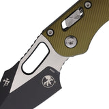 Microtech Stitch Ram-Lok OD Green Fluted Aluminum Folding Two-Tone M390MK Pocket Knife 16814