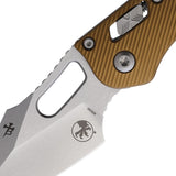 Microtech Stitch Ram-Lok Tan Fluted Aluminum Folding M390MK Pocket Knife 16901