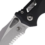 Microtech Amphibian Ram-Lok Black Frag G10 Folding Stonewash M390MK Serrated Pocket Knife 16985