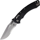 Microtech Amphibian Ram-Lok Black Frag G10 Folding Stonewash M390MK Serrated Pocket Knife 16985