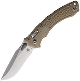 Microtech Amphibian Ram-Lok Tan Frag G10 Folding Stonewash M390MK Pocket Knife 17015