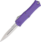 Microtech Automatic Hera II Mini OTF Knife Purple Aluminum Satin Bayonet Blade 1701M4PU