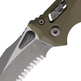 Microtech Amphibian Ram-Lok OD Green Frag G10 Folding Apocalyptic M390MK Serrated Pocket Knife 17026