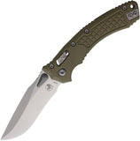 Microtech Amphibian Ram-Lok OD Green Frag G10 Folding Stonewash M390MK Pocket Knife 17029
