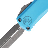 Microtech Automatic Hera II Mini OTF Knife Turquoise Aluminum Apocalyptic Dagger Blade 1702M10APTQ