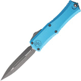 Microtech Automatic Hera II Mini OTF Knife Turquoise Aluminum Apocalyptic Dagger Blade 1702M10APTQ