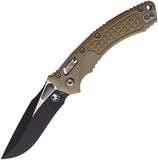 Microtech Amphibian Ram-Lok Tan Frag G10 Folding Two-Tone M390MK Pocket Knife 17236