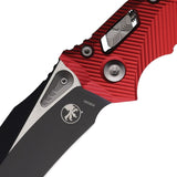 Microtech Amphibian Ram-Lok Red Fluted Aluminum Folding Two-Tone M390MK Pocket Knife 18591