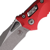 Microtech Amphibian Ram-Lok Red Fluted Aluminum Folding Apocalyptic M390MK Pocket Knife 18645