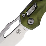 Microtech Standard Issue MSI Ram-Lok OD Green Fluted Aluminum Folding M390MK Knife 21010FLOD